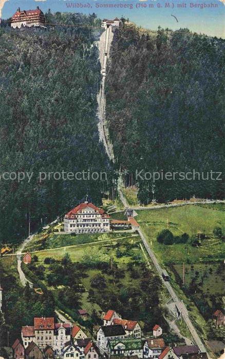 WILDBAD  Schwarzwald mit Bergbahn