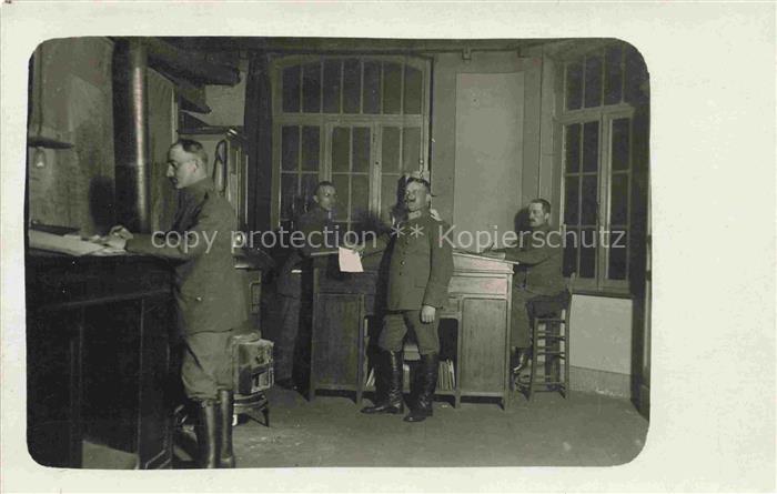 Flandern Region Belgie Soldaten Schreibstube