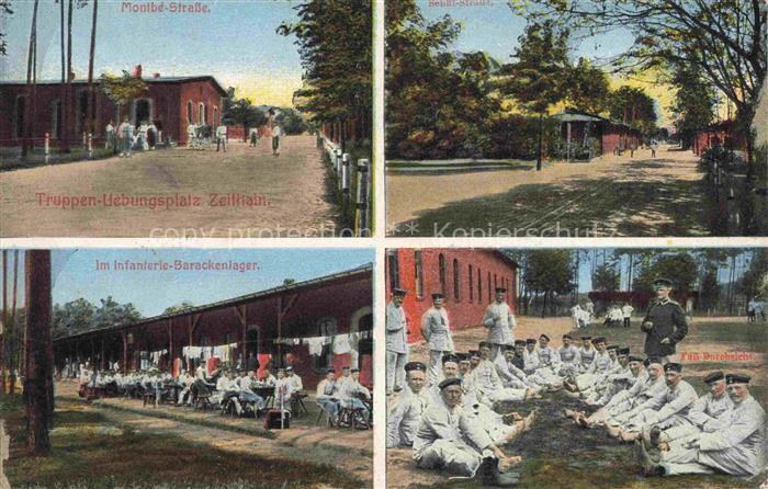 Zeithain Meissen Sachsen Truppenuebungsplatz Montbe Strasse Infanterie Barackenl