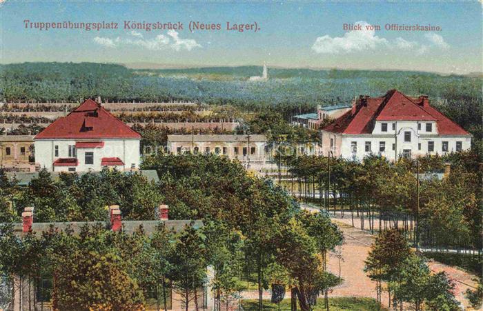 Koenigsbrueck Sachsen Truppenuebungsplatz Blick vom Offizierskasino