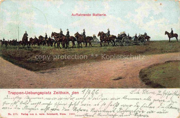 Zeithain Meissen Sachsen Truppenuebungsplatz Auffahrende Batterie