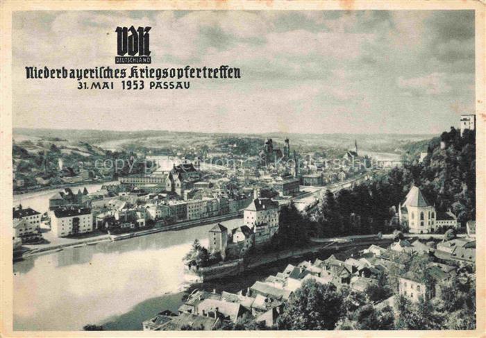 PAssAU Bayern Panorama Dreifluessestadt