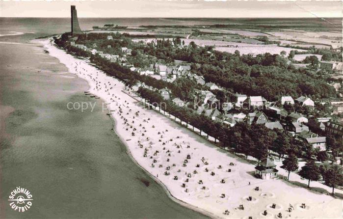 LABOE Ostseebad Fliegeraufnahme mit Marine Ehrenmal