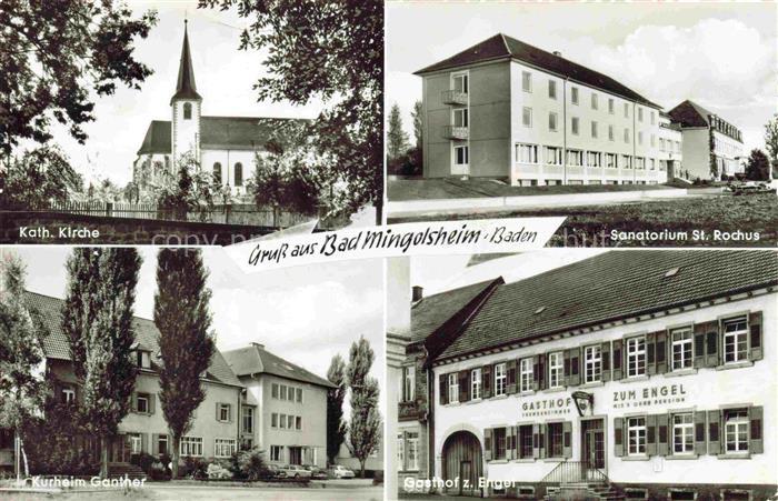 Bad Mingolsheim Kath Kirche Sanatorium St Rochus Kurheim Ganther Gasthof zum Eng