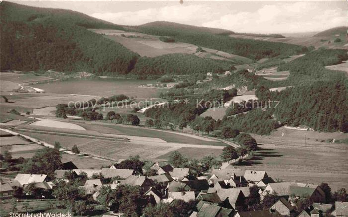 Stormbruch Diemelsee Hessen Fliegeraufnahme