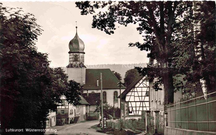 Wuestenrot Ortspartie mit Kirche