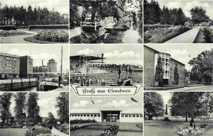 ELMSHORN Pinneberg Schleswig-Holstein Teilansichten Schwimmbad Park