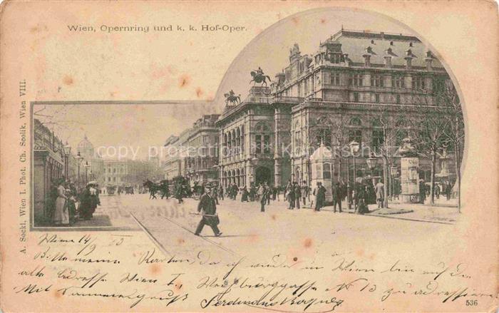 WIEN AT Opernring und k.k. Hofoper