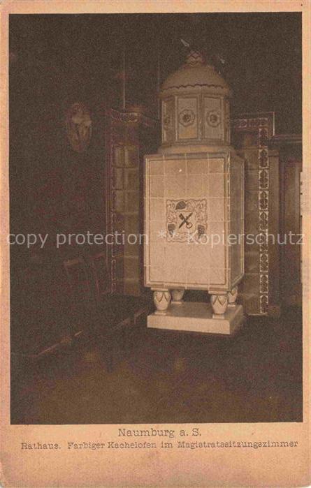 Naumburg  Saale Rathaus Kachelofen im Magistratssitzungszimmer