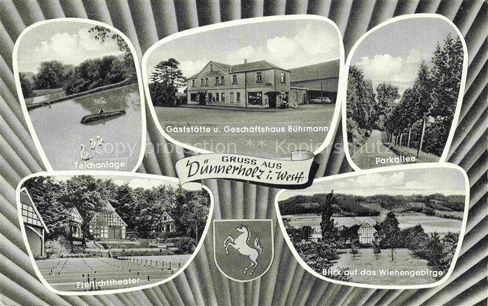 Duennerholz Buende Westfalen Teichanlage Gaststaette Buehrmann Parkallee Freilic