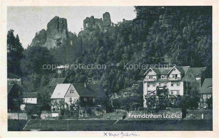 Rathen Saechsische Schweiz Fremdenheim Leschke Burgruine