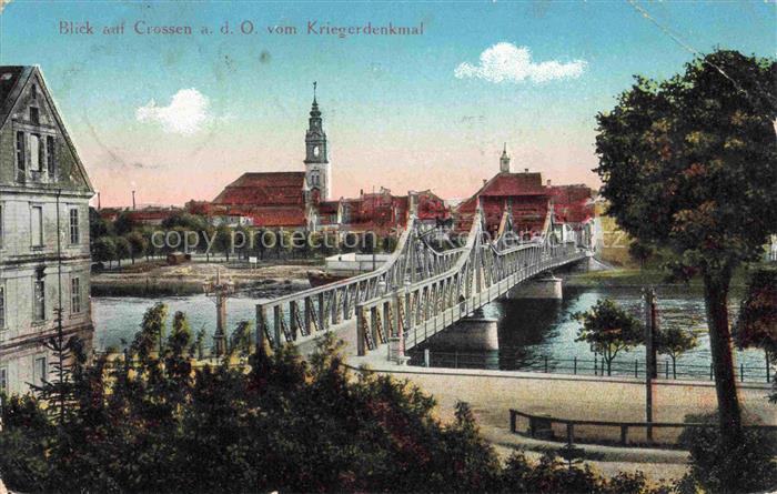 Crossen  Oder Krosno Odrzanskie PL Blick vom Kriegerdenkmal