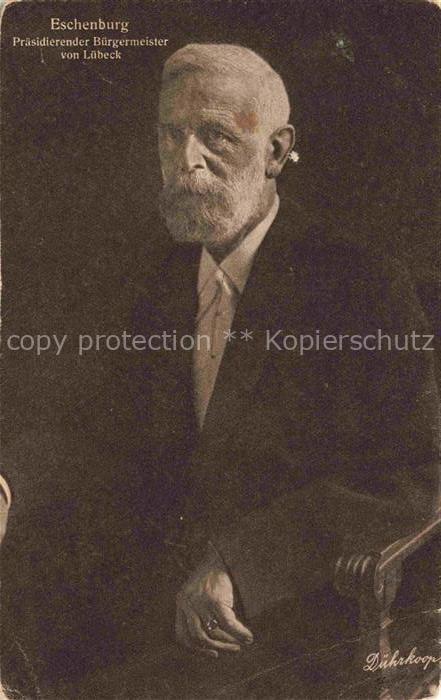 LueBECK  CITY Eschenburg Praesidierender Buergermeister Portrai