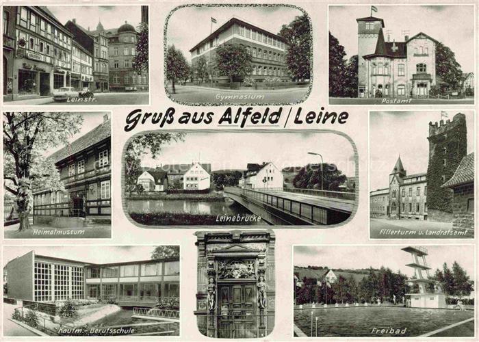 Alfeld Leine Hildesheim Leinstr Gymnasium Postamt Heimatmuseum Leinebruecke Fill