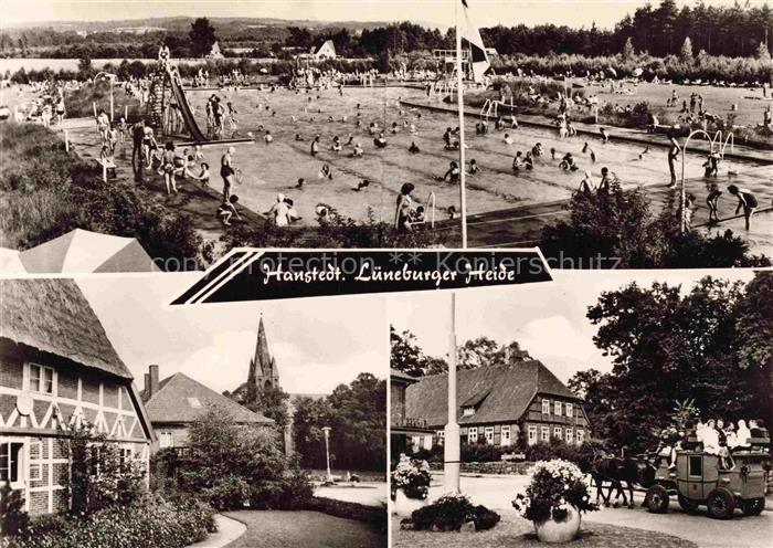 Hanstedt Nordheide Lueneburger Heide Freibad Ortspartien Hochzeitskutsche