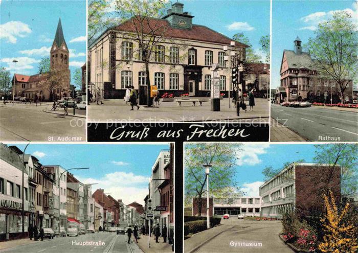 FRECHEN NRW St Audomar Rathaus Hauptstrasse Gymnasium