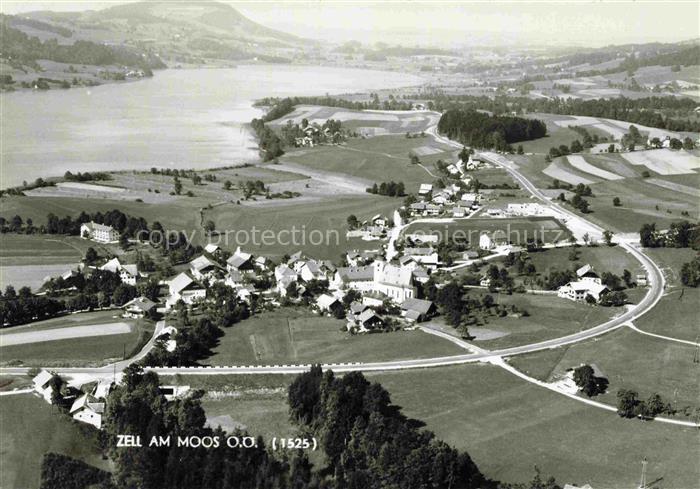 Zell Moos Mondsee Oberoesterreich AT Fliegeraufnahme