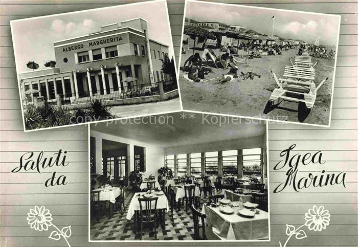 Igea Marina Bellaria RIMINI IT Albergo Margherita Gastraum Strand