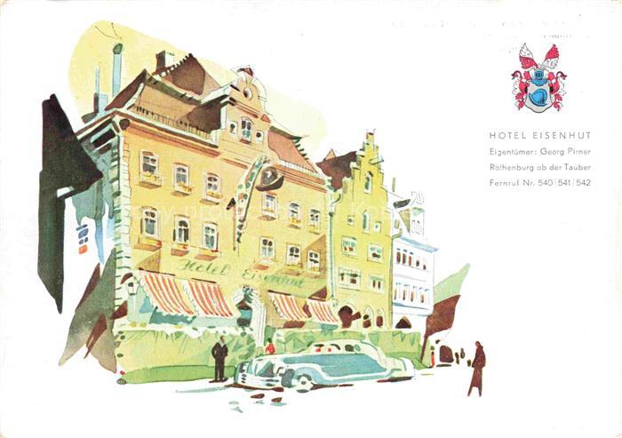 ROTHENBURG   TAUBER Hotel Eisenhut Illustration