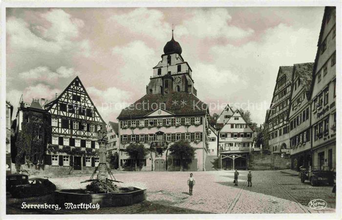 Herrenberg Gaeu BW Marktplatz