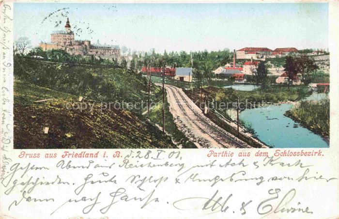 Friedland Boehmen Frydlant v Cechach CZ Parthie aus dem Schlossbezirk