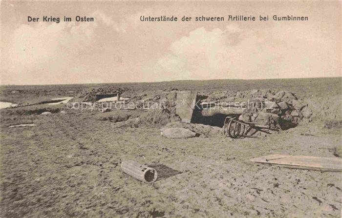 GUMBINNEN Goesev Gussew Oblast Kaliningrad RU Unterstaende der schweren Artiller