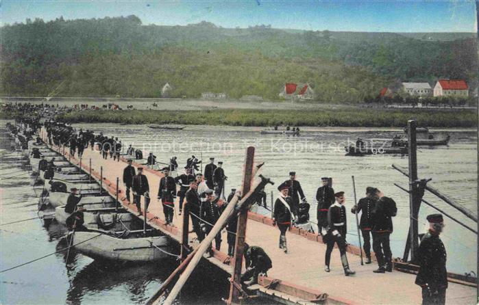 MEIssEN Elbe Sachsen KS Pionier Bataillon No 12 Kriegsmaessiger Brueckenschlag