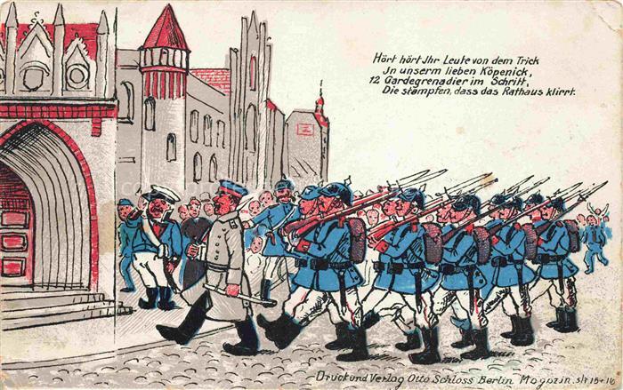 Koepenick Coepenick Coepenick BERLIN Gardegrenadiere vor dem Rathaus von Koepeni