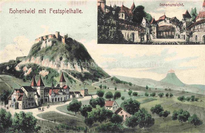 Hohentwiel Singen BW mit Festspielhalle Innenansicht