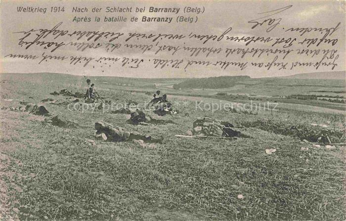 Barranzy Baranzy Mousson Liege Belgie WK1 Nach der Schlacht bei Barranzy