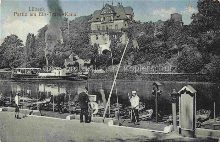 LueBECK  CITY Partie am Elb Trave Kanal