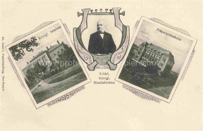 Neuruppin Neu-Ruppin Brandenburg Kgl Seminar Seidel Kgl Musikdirektor Praeparand