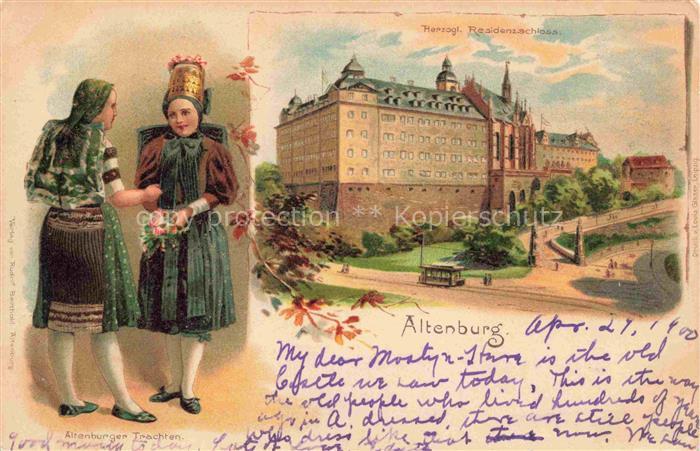 ALTENBURG  (S.A.) Thueringen Altenburger Trachten Herzogl Residenzschloss