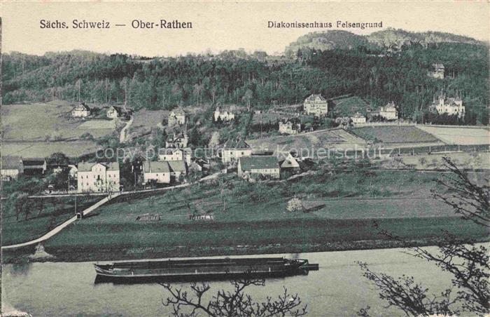 Oberrathen Ober-Rathen Rathen Saechsische Schweiz Diakonissenhaus Felsengrund