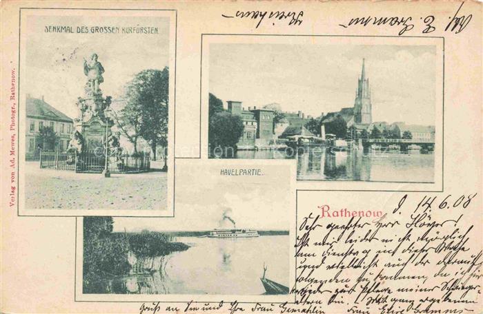 Rathenow Havelland Brandenburg Denkmal des grossen Kurfuersten Havelpartien
