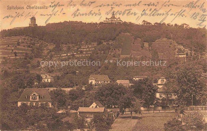 Oberloessnitz Radebeul Meissen Sachsen Spitzhaus Panorama