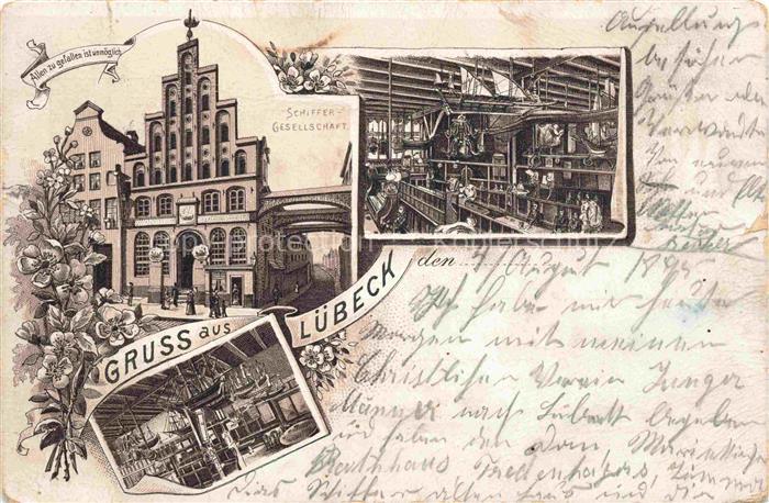 LueBECK  CITY Schiffergesellschaft Gastraeume