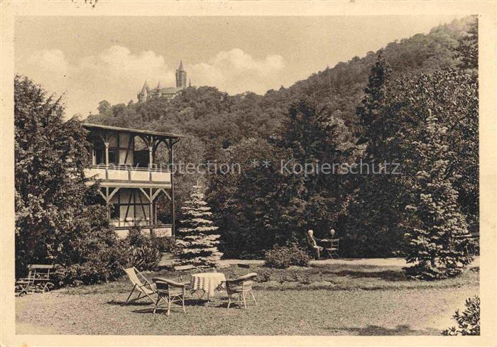 Wernigerode Harz Harzfriede Christl Erholungsheim und Hospiz Garten Schlossblick