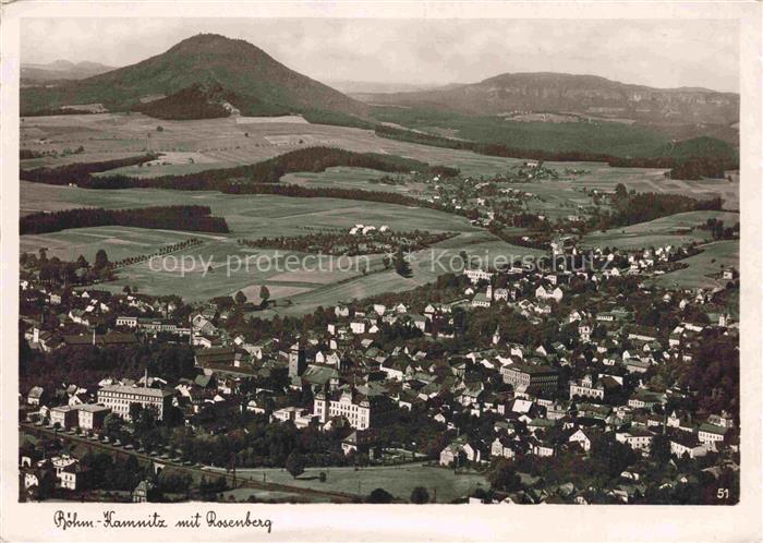 Boehmisch Kamnitz Ceska Kamenice CZ mit Rosenberg