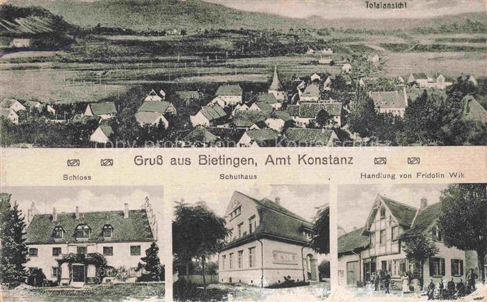 Bietingen Gottmadingen KONSTANZ BW Panorama Schloss Schulhaus Handlung von Frido