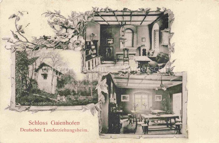 Gaienhofen Bodensee BW Schloss Gaienhofen Dt Landeserziehungsheim Wohnzimmer