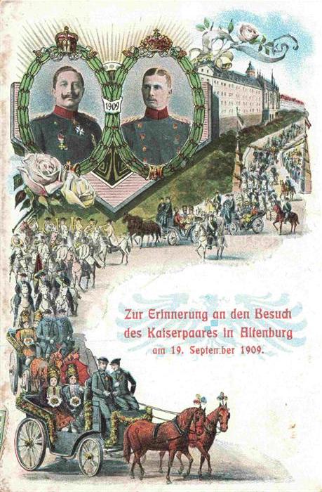 ALTENBURG  (S.A.) Thueringen Besuch des Kaiserpaares in Altenburg im Sept 1909