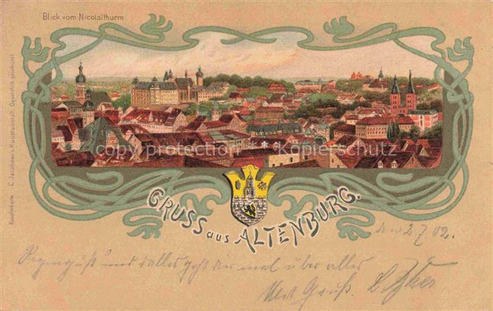 ALTENBURG  (S.A.) Thueringen Blick vom Nicolaiturm