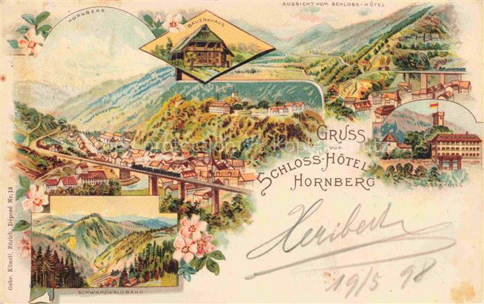 Hornberg  Schwarzwald Blick vom Schloss Hotel Schwarzwaldbahn