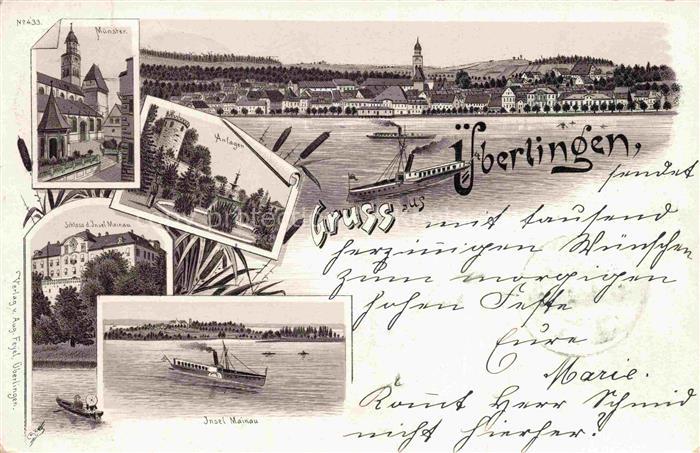 ueberlingen Bodensee BW Panorama Muenster Anlagen Insel Mainau