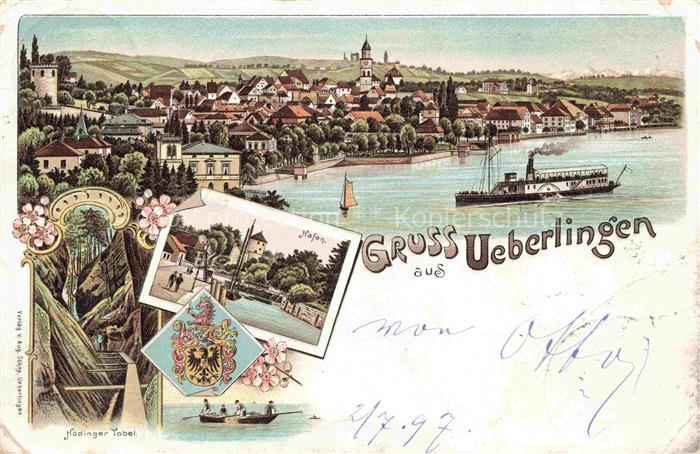 ueberlingen Bodensee BW Panorama Hafen Hoedinger Tobel