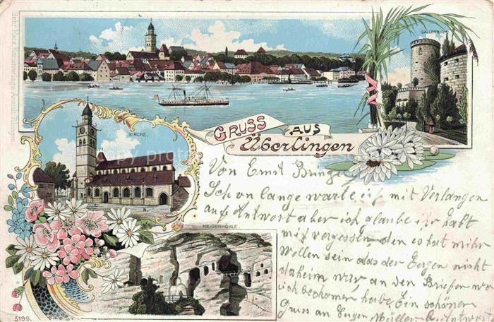 ueberlingen Bodensee BW Panorama Kirche Heidenhoehle