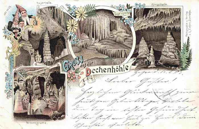 Dechenhoehle Iserlohn NRW Kaiserhalle Nixengrotte Orgelgrotte Koenigshalle