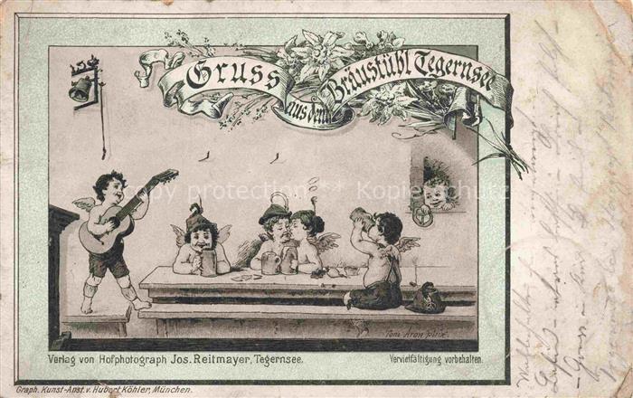 Tegernsee Bayern Braeustuebl Tegernsee Karikatur