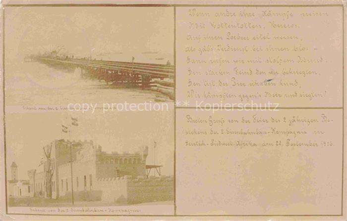 Swakopmund DSWA Namibia Brücke und Festung erbaut von der 2. Ei